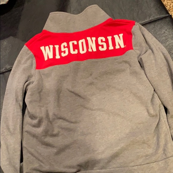 PINK Wisconsin badgers quarter zip-up - Picture 2 of 3
